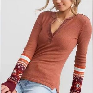 Free People Henley with Micah Cuff